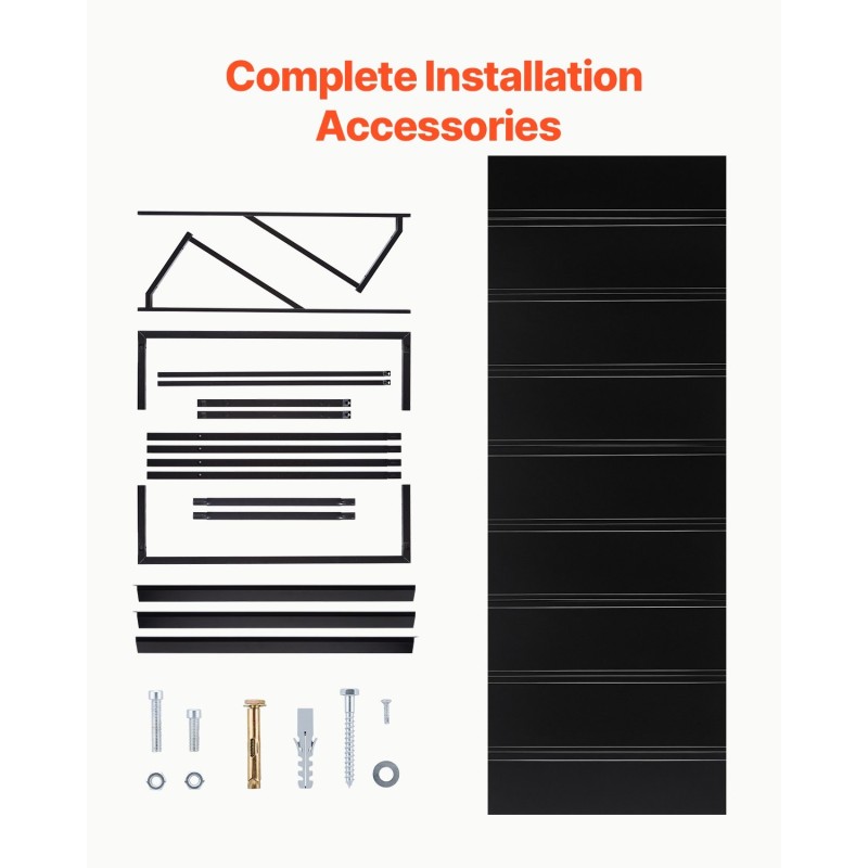Teräksinen katos oveen 2641×910 mm musta 0,8 mm teräslevyt