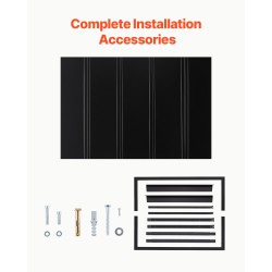 Teräs ovikatos 1430 millimetriä leveä 610 millimetriä syvä musta oville ja ikkunoille