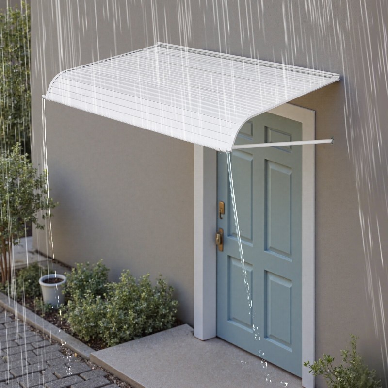 Alumiininen ovikatos 1524×1066 mm sadesuoja oville