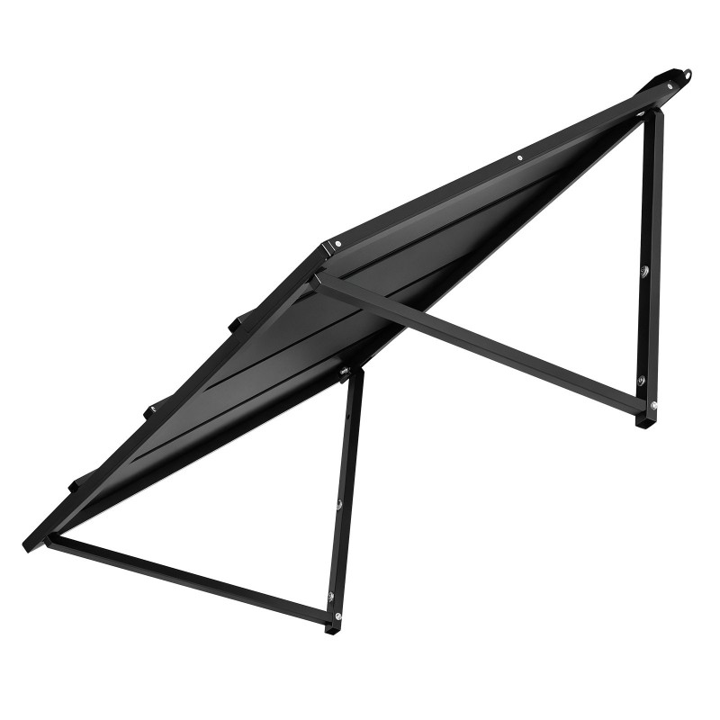 Teräksinen ovi- ja ikkunakatos 1125×610 mm musta 0,8 mm