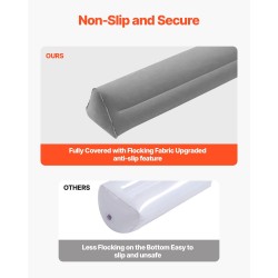 Ilmatäytteinen sängynreunatuki lapsille 1205 mm muovi nukkapintainen kangas 2 kpl