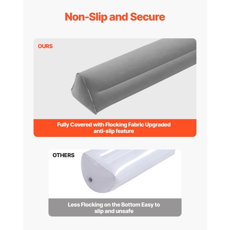 Ilmatäytteinen sängynreunatuki lapsille 1205 mm muovi nukkapintainen kangas 2 kpl