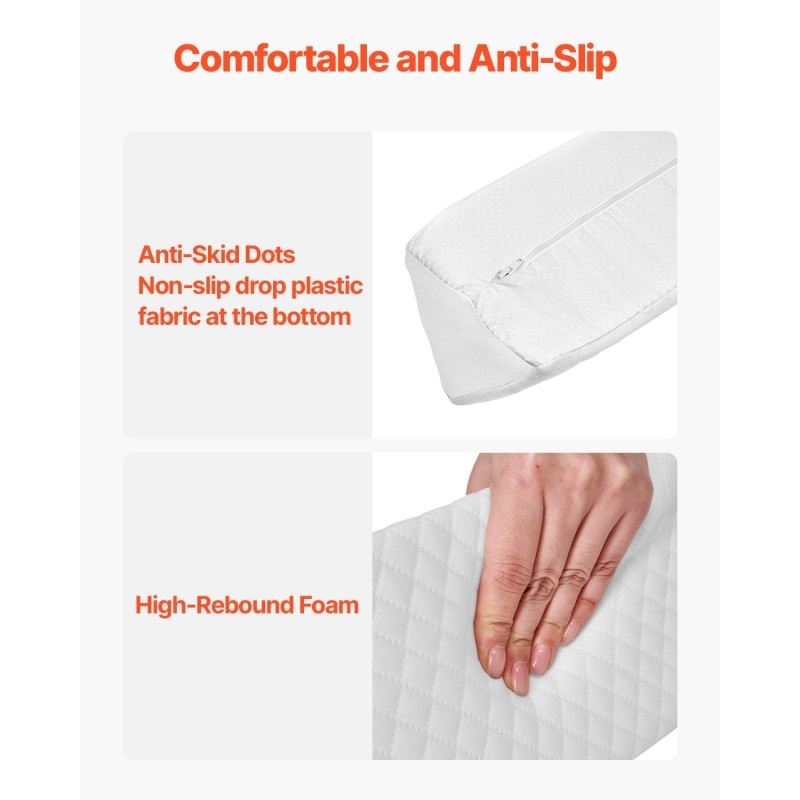 Sängyn reunatuki 56-tuumainen vaahtomuovinen lapsille liukumaton konepestävä päällinen