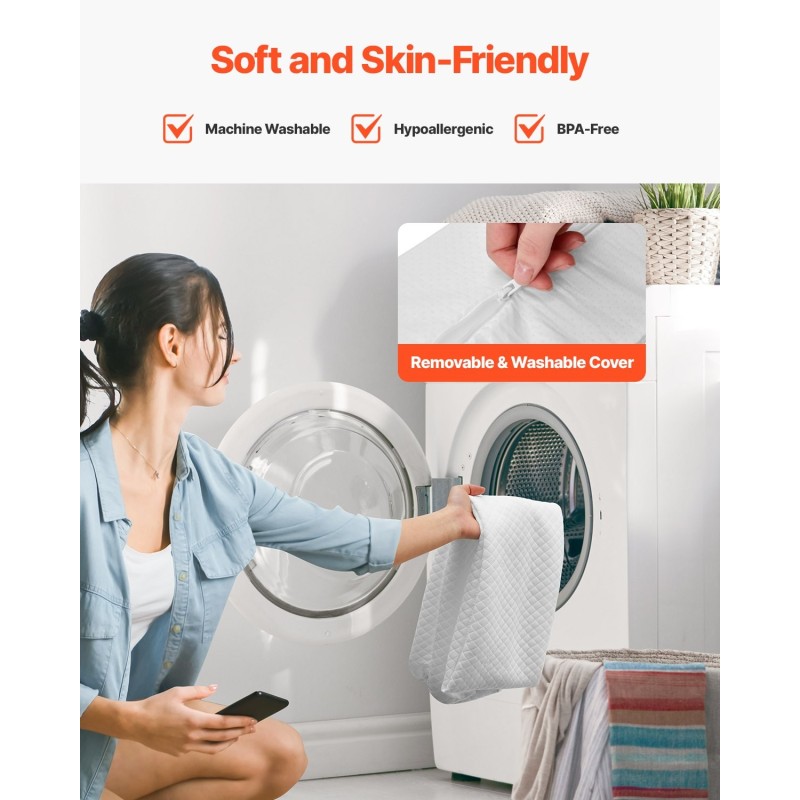 Sängyn reunatuki 56-tuumainen vaahtomuovinen lapsille liukumaton konepestävä päällinen