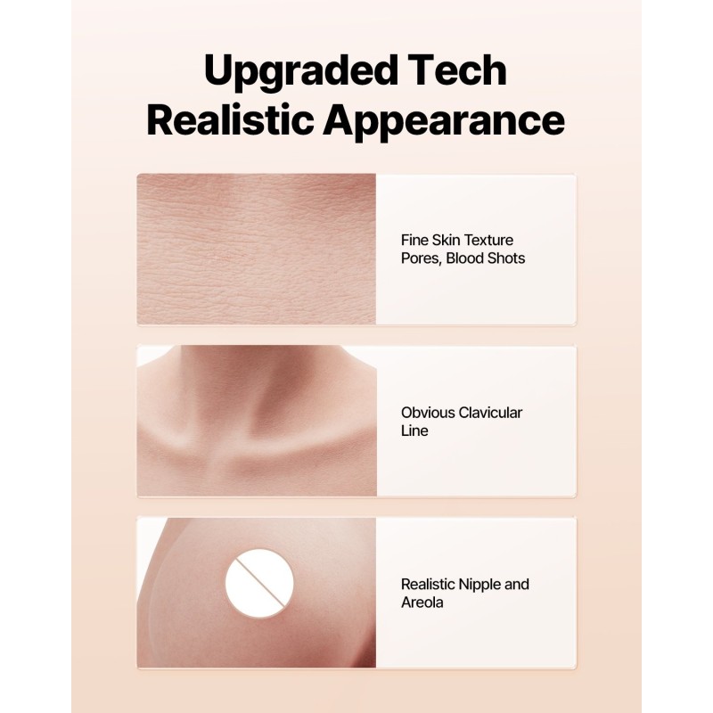 Silikonirintapanssari 100-prosenttinen silikoni C-kuppi vaalea ihonsävy esiintymisiin