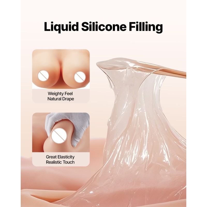 Silikonirintapanssari 100% silikoni E-koko norsunluun sävy esiintymisiin