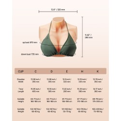 Silikonirintapanssari 100% silikoni E-koko norsunluun sävy esiintymisiin