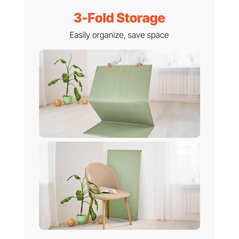 Tatamipatja luonnollisesta meriheinästä 3-osainen 2108×990×13 mm liukumaton pohja