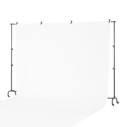 Säädettävä taustateline Q195 hiiliteräs musta korkeus 95 213 cm leveys 139 306 cm pyörällinen