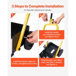 Linjamaalauskone työnnettävä 4-pyöräinen hiilirakenneteräksinen runko säädettävä viivanleveys 56–102 mm säilytyskori 5–6