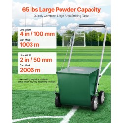 Kuivajauhemerkkauslaite hiilirakenneteräs 29,5 kg kapasiteetilla säädettävä viivanleveys 50/100 mm