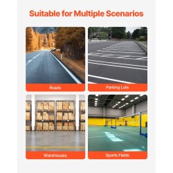 Jälkiviivauskone hiilirakenneteräsrunko säädettävä viivanleveys 56–102 mm 4-pyöräinen työnnettävä