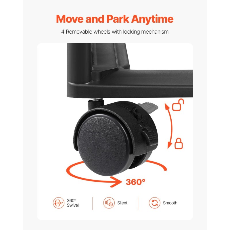 Säilytyskärry 6-tasoinen PP-muovinen musta 4 lukittavaa kääntyvää pyörää askartelu- ja toimistotarvikkeille