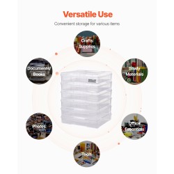 Pinottavat PP-muovilaatikot 6 kappaleen sarja 360 x 360 x 76 mm askarteluun