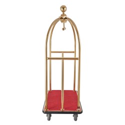 Matkatavaravaunu 500 kg kantavuus ruostumattomasta teräksestä 6 tuuman kumipyörät hotelleihin