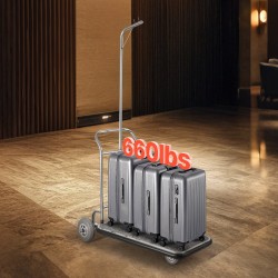 Matkatavaravaunu ruostumattomasta teräksestä 272 kg kantavuus pinoamismallinen kolmipyöräinen