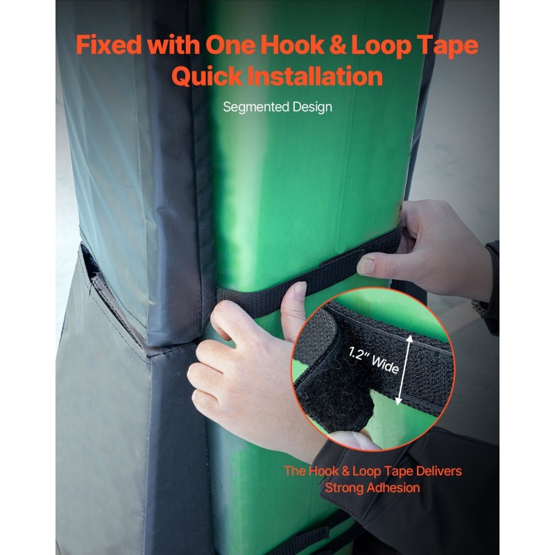 Koripallotelineen PVC-pintainen vaahtopylvässuoja neliöpylväille 152–180 mm säänkestävä