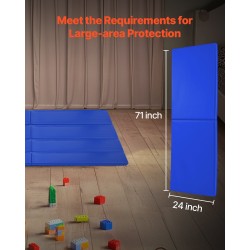 Seinäpehmuste seinään kiinnitettävä PVC-verkkokangas pehelumi-ydin 1800x600x50 mm sininen