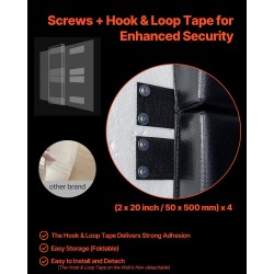 Seinäpehmuste PVC-verkkokangas helmi-vaahto 1500 x 500 x 50 mm musta urheilutiloihin