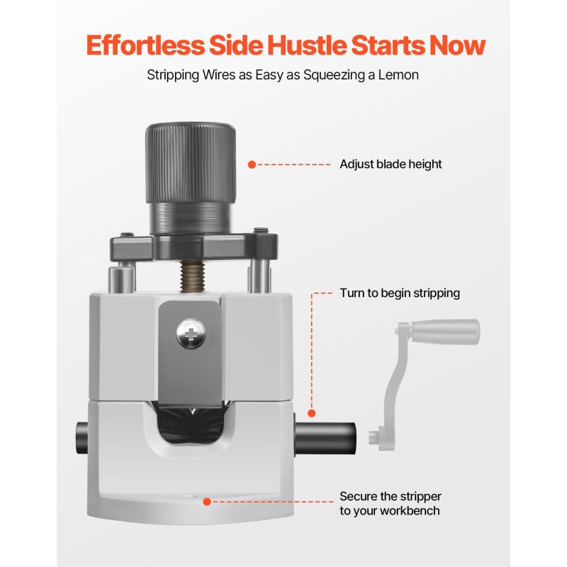 Johdonkuorintalaite 1,5–25 mm käsikäyttöön tai porakoneelle