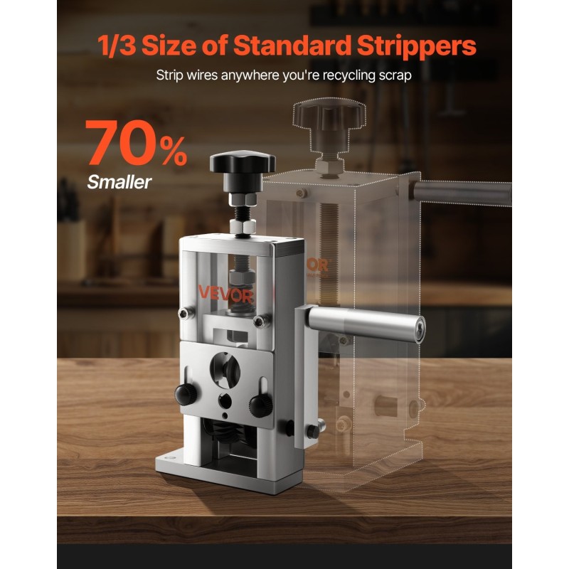 Johdonkuorintalaite alumiinirunkoinen 1,5-25 mm manuaali tai porakonekäyttö