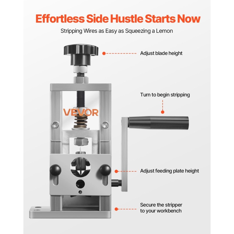 Johdonkuorintalaite alumiinirunkoinen 1,5-25 mm manuaali tai porakonekäyttö