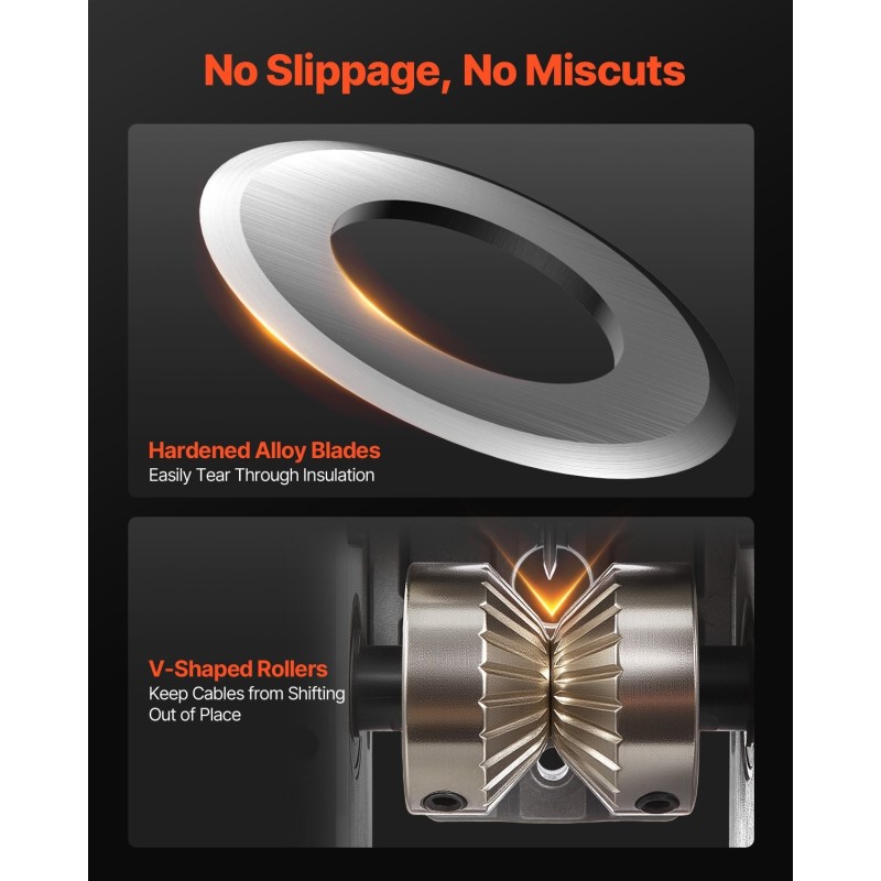 Kaapelinkuorintakone automaattinen sähköinen 400 W 1,5–40 mm seosteräs- ja alumiinirunkoinen