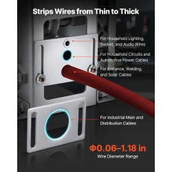 Johdonkuorintakone teräsrunko 1,5–30 mm käsikampi tai porakäyttö romukuparin kierrätys