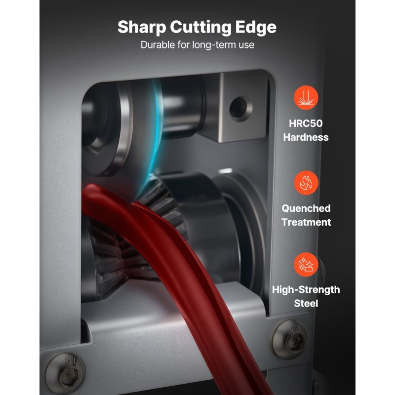 Johdonkuorintakone teräsrunko 1,5–30 mm käsikampi tai porakäyttö romukuparin kierrätys