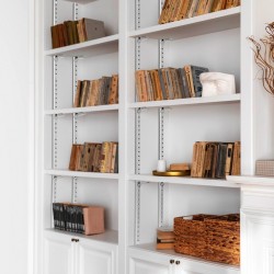 Säädettävät teräksiset hyllykiskot 923 mm 6 kpl jauhemaalattu kirkas hopea