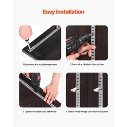 Hyllykiskot 8 kpl korkealujuuksinen teräs jauhemaalattu 923 mm uppoasennus yksi ura