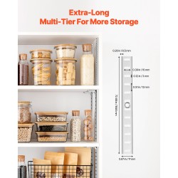 Hyllykiskosarja SPCC-teräs 20 kpl 1846 mm säädettävä kaappeihin ja seinähyllyihin
