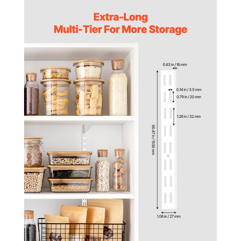 Seinähyllykiskot SPCC-teräs 1536 mm valkoinen kaksoisura säädettävä