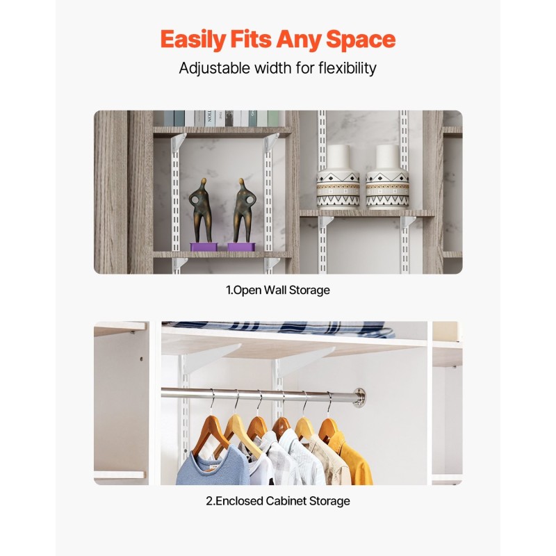 Seinähyllykiskot SPCC-teräs 1536 mm valkoinen kaksoisura säädettävä