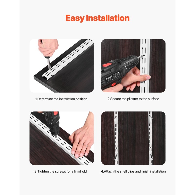 Seinähyllykiskot SPCC-teräs 1536 mm valkoinen kaksoisura säädettävä