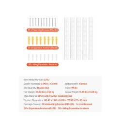 Seinähyllykiskot SPCC-teräs 1536 mm valkoinen kaksoisura säädettävä