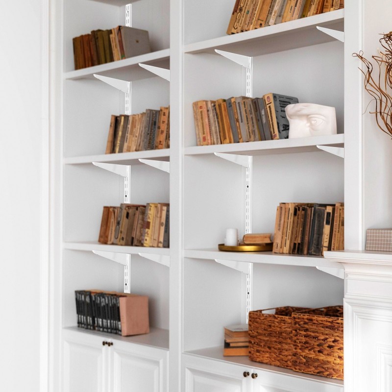 Seinähyllykiskot SPCC-teräs 1536 mm valkoinen kaksoisura säädettävä