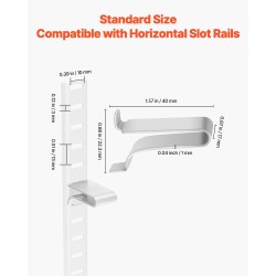 Hyllynkiinnikkeet vaakakiskoille säädettävät sinkkipinnoitettu teräs 40 kpl