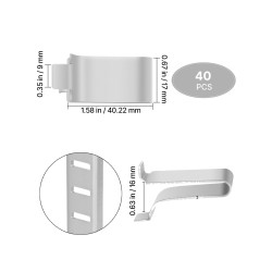 Hyllynkiinnikkeet vaakakiskoille säädettävät sinkkipinnoitettu teräs 40 kpl