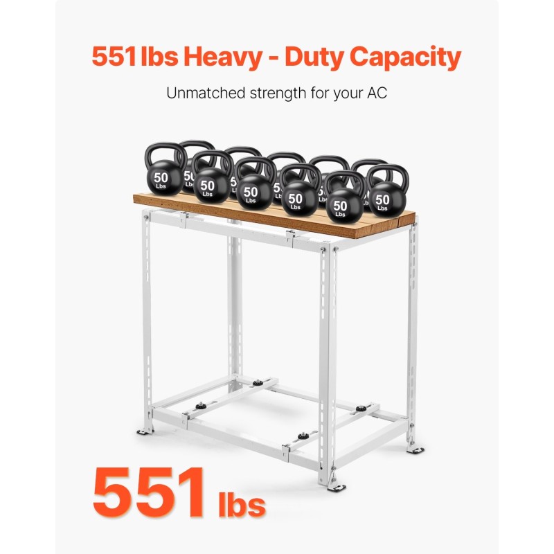 Lattiateline ilmalämpöpumpun ulkoyksikölle galvanoitu teräs säädettävä korkeus 250 kg