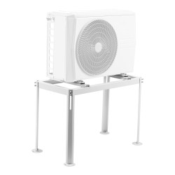 Lattiateline ilmalämpöpumpun ulkoyksikölle sinkitty teräs säädettävä korkeus 200 kg valkoinen