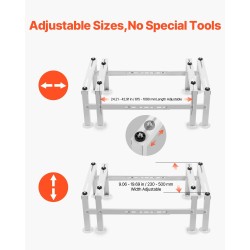 Maajalusta sinkitty teräs 710–1200 mm ulkoyksikölle 350 kg
