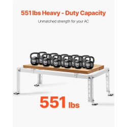 Maahan asennettava mini-split-teline sinkitty teräs säädettävä 900–24000 BTU 250 kg