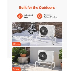 Maahan asennettava mini-split-teline sinkitty teräs säädettävä 900–24000 BTU 250 kg