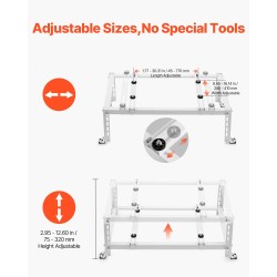 Maahan asennettava mini-split-teline sinkitty teräs säädettävä 900–24000 BTU 250 kg
