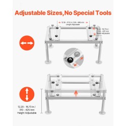 Ilmastointilaitteen lattiateline galvanoitua terästä säädettävä korkeus 200 kg kantavuus
