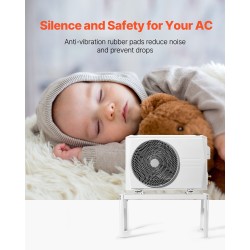 Ilmastointilaitteen lattiateline galvanoitua terästä säädettävä korkeus 200 kg kantavuus