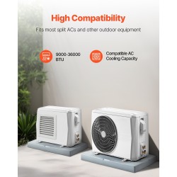 Ulkoyksikön alusta mini-split säänkestävä polypropeeni 181 kg kantavuus