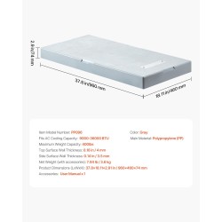 Ulkoyksikön alusta mini-split säänkestävä polypropeeni 181 kg kantavuus