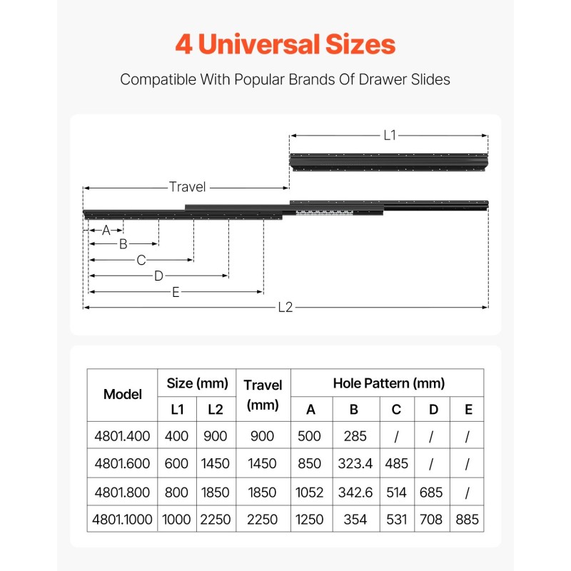 Laatikkokiskot hiiliterästä 400 mm täyden ulosvedon vaimentimella 1 pari
